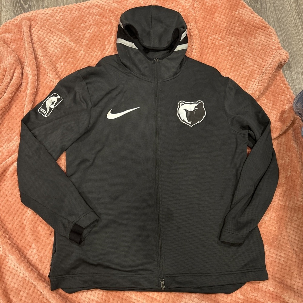 Nike Memphis Grizzlies Showtime Jacket Men's Sz XXL Black Full Zip Dri Fit
